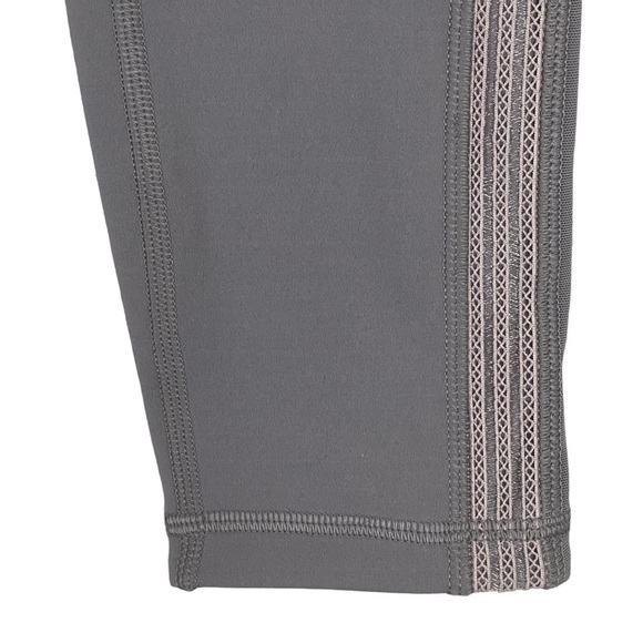 Lululemon Leggings 8 Power Lines Pant 28" Titanium Dark Chrome Gray Mesh Detail - Picture 4 of 11